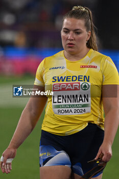 2024-06-07 - Sara Lennman during Shot Put Women Final European Athletics Championships 2024 at Olympic Stadium, on June 7, 2024 in Rome, Italy. - EUROPEAN ATHLETICS CHAMPIONSHIPS - INTERNATIONALS - ATHLETICS