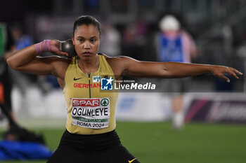 2024-06-07 - Yemisi Ogunleye during Shot Put Women Final European Athletics Championships 2024 at Olympic Stadium, on June 7, 2024 in Rome, Italy. - EUROPEAN ATHLETICS CHAMPIONSHIPS - INTERNATIONALS - ATHLETICS