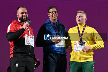 2024-06-07 - Lukas WEISsHAIDINGER, Kristjan ČEH and Mykolas ALEKNA during the Medal Ceremony Discus Throw Men European Athletics Championships 2024 at Olympic Stadium, on June 7, 2024 in Rome, Italy. - EUROPEAN ATHLETICS CHAMPIONSHIPS - INTERNATIONALS - ATHLETICS