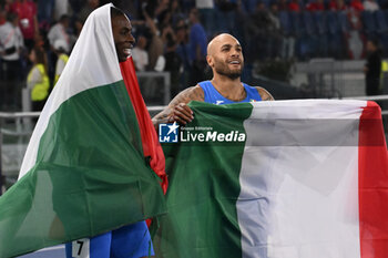 2024-06-08 - Chituru ALI and Marcell Jacobs during European Athletics Championships 2024 at Olympic Stadium, on June 8, 2024 in Rome, Italy. - EUROPEAN ATHLETICS CHAMPIONSHIPS - INTERNATIONALS - ATHLETICS