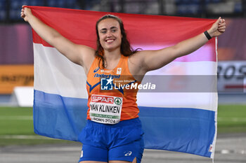 2024-06-08 - Jorinde VAN KLINKEN Silver Medal Discus Throw Women during European Athletics Championships 2024 at Olympic Stadium, on June 8, 2024 in Rome, Italy. - EUROPEAN ATHLETICS CHAMPIONSHIPS - INTERNATIONALS - ATHLETICS