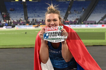 2024-06-08 - Sandra ELKASEVIĆ Gold Medal Discus Throw Women during European Athletics Championships 2024 at Olympic Stadium, on June 8, 2024 in Rome, Italy. - EUROPEAN ATHLETICS CHAMPIONSHIPS - INTERNATIONALS - ATHLETICS