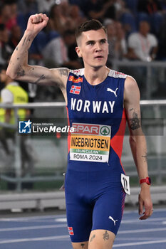 2024-06-08 - Jakob INGEBRIGTSEN Gold Medal 5000m Men during European Athletics Championships 2024 at Olympic Stadium, on June 8, 2024 in Rome, Italy. - EUROPEAN ATHLETICS CHAMPIONSHIPS - INTERNATIONALS - ATHLETICS