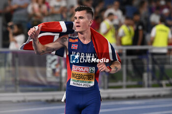 2024-06-08 - Jakob INGEBRIGTSEN Gold Medal 5000m Men during European Athletics Championships 2024 at Olympic Stadium, on June 8, 2024 in Rome, Italy. - EUROPEAN ATHLETICS CHAMPIONSHIPS - INTERNATIONALS - ATHLETICS