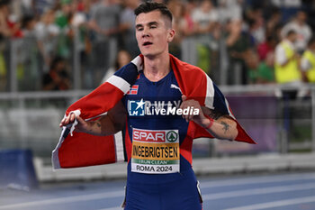 2024-06-08 - Jakob INGEBRIGTSEN Gold Medal 5000m Men during European Athletics Championships 2024 at Olympic Stadium, on June 8, 2024 in Rome, Italy. - EUROPEAN ATHLETICS CHAMPIONSHIPS - INTERNATIONALS - ATHLETICS