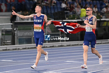 2024-06-08 - Jakob INGEBRIGTSEN and Henrik INGEBRIGTSEN during European Athletics Championships 2024 at Olympic Stadium, on June 8, 2024 in Rome, Italy. - EUROPEAN ATHLETICS CHAMPIONSHIPS - INTERNATIONALS - ATHLETICS