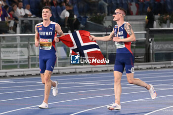 2024-06-08 - Jakob INGEBRIGTSEN and Henrik INGEBRIGTSEN during European Athletics Championships 2024 at Olympic Stadium, on June 8, 2024 in Rome, Italy. - EUROPEAN ATHLETICS CHAMPIONSHIPS - INTERNATIONALS - ATHLETICS