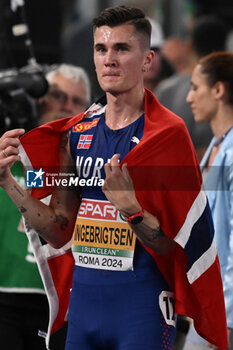 2024-06-08 - Jakob INGEBRIGTSEN Gold Medal 5000m Men during European Athletics Championships 2024 at Olympic Stadium, on June 8, 2024 in Rome, Italy. - EUROPEAN ATHLETICS CHAMPIONSHIPS - INTERNATIONALS - ATHLETICS