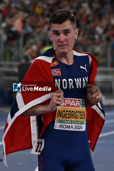 2024-06-08 - Jakob INGEBRIGTSEN Gold Medal 5000m Men during European Athletics Championships 2024 at Olympic Stadium, on June 8, 2024 in Rome, Italy. - EUROPEAN ATHLETICS CHAMPIONSHIPS - INTERNATIONALS - ATHLETICS