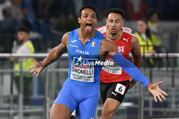 2024-06-08 - Lorenzo Ndele SIMONELLI Gold Medal 110m Hurdles Men during European Athletics Championships 2024 at Olympic Stadium, on June 8, 2024 in Rome, Italy. - EUROPEAN ATHLETICS CHAMPIONSHIPS - INTERNATIONALS - ATHLETICS