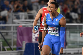 2024-06-08 - Lorenzo Ndele SIMONELLI Gold Medal 110m Hurdles Men during European Athletics Championships 2024 at Olympic Stadium, on June 8, 2024 in Rome, Italy. - EUROPEAN ATHLETICS CHAMPIONSHIPS - INTERNATIONALS - ATHLETICS