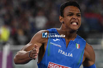 2024-06-08 - Lorenzo Ndele SIMONELLI Gold Medal 110m Hurdles Men during European Athletics Championships 2024 at Olympic Stadium, on June 8, 2024 in Rome, Italy. - EUROPEAN ATHLETICS CHAMPIONSHIPS - INTERNATIONALS - ATHLETICS