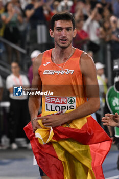 2024-06-08 - Enrique LLOPIS Silver Medal 110m Hurdles Men during European Athletics Championships 2024 at Olympic Stadium, on June 8, 2024 in Rome, Italy. - EUROPEAN ATHLETICS CHAMPIONSHIPS - INTERNATIONALS - ATHLETICS