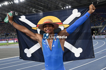 2024-06-08 - Lorenzo Ndele SIMONELLI Gold Medal 110m Hurdles Men during European Athletics Championships 2024 at Olympic Stadium, on June 8, 2024 in Rome, Italy. - EUROPEAN ATHLETICS CHAMPIONSHIPS - INTERNATIONALS - ATHLETICS