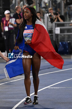 2024-06-08 - Cyrena SAMBA-MAYELA Gold Medal 100m Hurdles Women during European Athletics Championships 2024 at Olympic Stadium, on June 8, 2024 in Rome, Italy. - EUROPEAN ATHLETICS CHAMPIONSHIPS - INTERNATIONALS - ATHLETICS