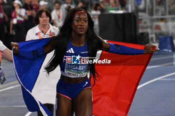 2024-06-08 - Cyrena SAMBA-MAYELA Gold Medal 100m Hurdles Women during European Athletics Championships 2024 at Olympic Stadium, on June 8, 2024 in Rome, Italy. - EUROPEAN ATHLETICS CHAMPIONSHIPS - INTERNATIONALS - ATHLETICS