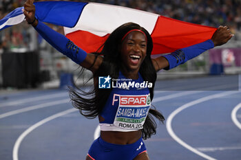 2024-06-08 - Cyrena SAMBA-MAYELA Gold Medal 100m Hurdles Women during European Athletics Championships 2024 at Olympic Stadium, on June 8, 2024 in Rome, Italy. - EUROPEAN ATHLETICS CHAMPIONSHIPS - INTERNATIONALS - ATHLETICS