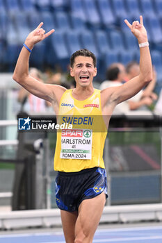 2024-06-08 - Perseus KARLSTROM Gold Medal 20km Race Walk during European Athletics Championships 2024 at Olympic Stadium, on June 8, 2024 in Rome, Italy. - EUROPEAN ATHLETICS CHAMPIONSHIPS - INTERNATIONALS - ATHLETICS