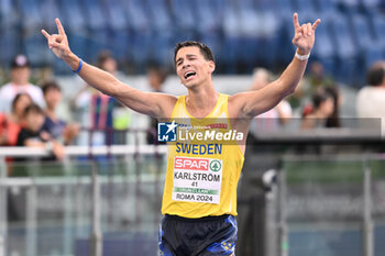 2024-06-08 - Perseus KARLSTROM Gold Medal 20km Race Walk during European Athletics Championships 2024 at Olympic Stadium, on June 8, 2024 in Rome, Italy. - EUROPEAN ATHLETICS CHAMPIONSHIPS - INTERNATIONALS - ATHLETICS