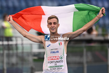 2024-06-08 - Francesco FORTUNATO Bronze Medal 20km Race Walk during European Athletics Championships 2024 at Olympic Stadium, on June 8, 2024 in Rome, Italy. - EUROPEAN ATHLETICS CHAMPIONSHIPS - INTERNATIONALS - ATHLETICS