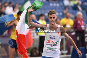 2024-06-08 - Francesco FORTUNATO Bronze Medal 20km Race Walk during European Athletics Championships 2024 at Olympic Stadium, on June 8, 2024 in Rome, Italy. - EUROPEAN ATHLETICS CHAMPIONSHIPS - INTERNATIONALS - ATHLETICS