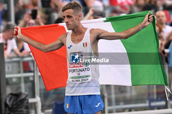 2024-06-08 - Francesco FORTUNATO Bronze Medal 20km Race Walk during European Athletics Championships 2024 at Olympic Stadium, on June 8, 2024 in Rome, Italy. - EUROPEAN ATHLETICS CHAMPIONSHIPS - INTERNATIONALS - ATHLETICS