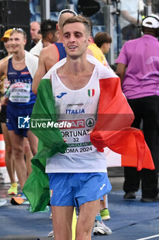 2024-06-08 - Francesco FORTUNATO Bronze Medal 20km Race Walk during European Athletics Championships 2024 at Olympic Stadium, on June 8, 2024 in Rome, Italy. - EUROPEAN ATHLETICS CHAMPIONSHIPS - INTERNATIONALS - ATHLETICS