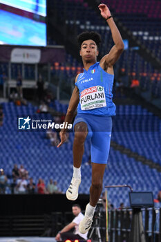 2024-06-08 - Mattia FURLANI Silver Medal Long Jump Men during European Athletics Championships 2024 at Olympic Stadium, on June 8, 2024 in Rome, Italy. - EUROPEAN ATHLETICS CHAMPIONSHIPS - INTERNATIONALS - ATHLETICS