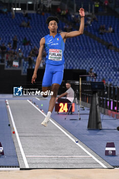 2024-06-08 - Mattia FURLANI Silver Medal Long Jump Men during European Athletics Championships 2024 at Olympic Stadium, on June 8, 2024 in Rome, Italy. - EUROPEAN ATHLETICS CHAMPIONSHIPS - INTERNATIONALS - ATHLETICS