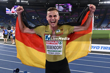 2024-06-10 - Karl BEBENDORF Bronze Medal 3000m Steeplechase Men during European Athletics Championships 2024 at Olympic Stadium, on June 10, 2024 in Rome, Italy. - EUROPEAN ATHLETICS CHAMPIONSHIPS - INTERNATIONALS - ATHLETICS