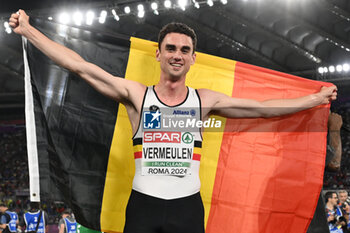 2024-06-12 - Jochem VERMEULEN Silver Medal 1500m Men during European Athletics Championships 2024 at Olympic Stadium, on June 12, 2024 in Rome, Italy. - EUROPEAN ATHLETICS CHAMPIONSHIPS - INTERNATIONALS - ATHLETICS