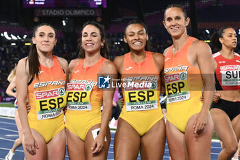 2024-06-12 - Spain 4 x 100m Relay Women during European Athletics Championships 2024 at Olympic Stadium, on June 12, 2024 in Rome, Italy. - EUROPEAN ATHLETICS CHAMPIONSHIPS - INTERNATIONALS - ATHLETICS