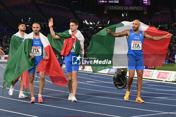 2024-06-12 - ITALY Gold Medal 4 x 100m Relay Men during European Athletics Championships 2024 at Olympic Stadium, on June 12, 2024 in Rome, Italy. - EUROPEAN ATHLETICS CHAMPIONSHIPS - INTERNATIONALS - ATHLETICS