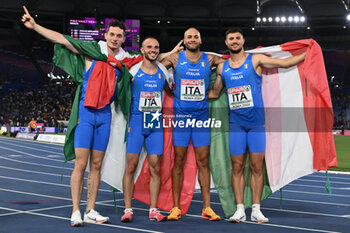 2024-06-12 - ITALY Gold Medal 4 x 100m Relay Men during European Athletics Championships 2024 at Olympic Stadium, on June 12, 2024 in Rome, Italy. - EUROPEAN ATHLETICS CHAMPIONSHIPS - INTERNATIONALS - ATHLETICS