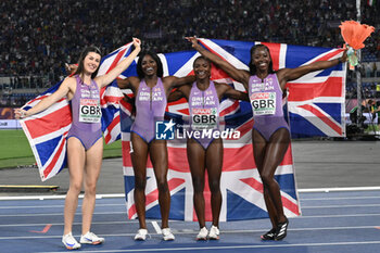 2024-06-12 - GREAT BRITAIN & N.I, Gold Medal 4 x 100m Relay Women during European Athletics Championships 2024 at Olympic Stadium, on June 12, 2024 in Rome, Italy. - EUROPEAN ATHLETICS CHAMPIONSHIPS - INTERNATIONALS - ATHLETICS