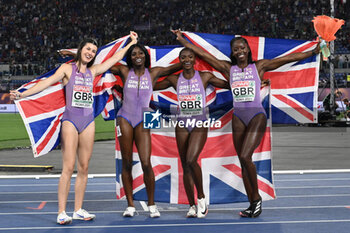 2024-06-12 - GREAT BRITAIN & N.I, Gold Medal 4 x 100m Relay Women during European Athletics Championships 2024 at Olympic Stadium, on June 12, 2024 in Rome, Italy. - EUROPEAN ATHLETICS CHAMPIONSHIPS - INTERNATIONALS - ATHLETICS