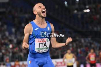 2024-06-12 - Lorenzo PATTA Gold Medal 4 x 100m Relay Men during European Athletics Championships 2024 at Olympic Stadium, on June 12, 2024 in Rome, Italy. - EUROPEAN ATHLETICS CHAMPIONSHIPS - INTERNATIONALS - ATHLETICS