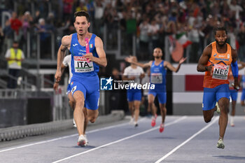 2024-06-12 - Filippo TORTU Gold Medal 4 x 100m Relay Men during European Athletics Championships 2024 at Olympic Stadium, on June 12, 2024 in Rome, Italy. - EUROPEAN ATHLETICS CHAMPIONSHIPS - INTERNATIONALS - ATHLETICS