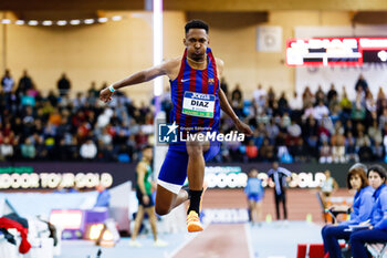 23/02/2024 - JORDAN ALEJANDRO DIAZ FORTUN (ESP) competes the Triple Jump Men Final during the World Athletics Indoor Tour Gold Madrid 24 on February 23, 2024 at Polideportivo Gallur in Madrid, Spain - ATHLETICS - WORLD INDOOR TOUR GOLD - MADRID 2024 - INTERNAZIONALI - ATLETICA