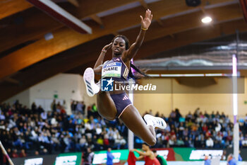 2024-02-23 - FATIMA DIAME DIAME (ESP) competes the Long Jump Women Final during the World Athletics Indoor Tour Gold Madrid 24 on February 23, 2024 at Polideportivo Gallur in Madrid, Spain - ATHLETICS - WORLD INDOOR TOUR GOLD - MADRID 2024 - INTERNATIONALS - ATHLETICS