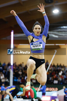2024-02-23 - FLORENTINA COSTINA IUSCO (ROU) competes the Long Jump Women Final during the World Athletics Indoor Tour Gold Madrid 24 on February 23, 2024 at Polideportivo Gallur in Madrid, Spain - ATHLETICS - WORLD INDOOR TOUR GOLD - MADRID 2024 - INTERNATIONALS - ATHLETICS