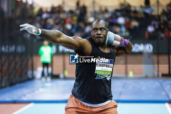 2024-02-23 - RAJINDRA CAMPBELL (JAM) competes the Shot Put Men Final during the World Athletics Indoor Tour Gold Madrid 24 on February 23, 2024 at Polideportivo Gallur in Madrid, Spain - ATHLETICS - WORLD INDOOR TOUR GOLD - MADRID 2024 - INTERNATIONALS - ATHLETICS