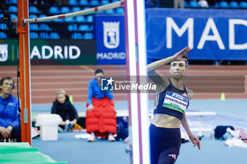 23/02/2024 - LIA APOSTOLOVSKI (SLO) competes the High Jump during the World Athletics Indoor Tour Gold Madrid 24 on February 23, 2024 at Polideportivo Gallur in Madrid, Spain - ATHLETICS - WORLD INDOOR TOUR GOLD - MADRID 2024 - INTERNAZIONALI - ATLETICA