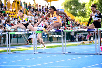 19/05/2024 - JAM - Anderson Britany Venecia - 100m Hurdles Woman winner of meeting and ITA Veronica Besana - MEETING INTERNAZIONALE CITTà DI LUCCA - INTERNAZIONALI - ATLETICA