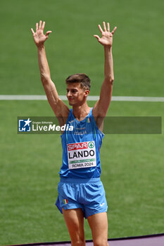 2024-06-09 - Manuel Lando of Italy in action during the European Athletics Championships 2024 at the Olympic Stadium in Rome, Italy June 9, 2024 - EUROPEAN ATHLETICS CHAMPIONSHIPS - INTERNATIONALS - ATHLETICS