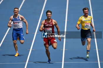 2024-06-09 - Oskars GRAVA of Latvia during the men's 200m batteries at the 2024 European Athletics Championships at the Olympic Stadium in Rome, June 9, 2024 - EUROPEAN ATHLETICS CHAMPIONSHIPS - INTERNATIONALS - ATHLETICS