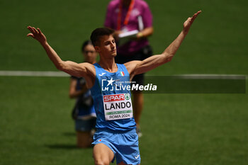 2024-06-09 - Manuel Lando of Italy in action during the European Athletics Championships 2024 at the Olympic Stadium in Rome, Italy June 9, 2024 - EUROPEAN ATHLETICS CHAMPIONSHIPS - INTERNATIONALS - ATHLETICS