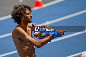 2024-06-09 - Gianmarco Tamberi of Italy in action during the European Athletics Championships 2024 at the Olympic Stadium in Rome, Italy June 9, 2024 - EUROPEAN ATHLETICS CHAMPIONSHIPS - INTERNATIONALS - ATHLETICS