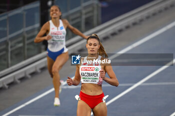 2024-06-09 - Natalia KACZMAREK of Poland in action in the semifinals of the women's 400 meters during the European Athletics Championship 2024 at Olimpico Stadium in Rome, Italy, 9 June 2024 - EUROPEAN ATHLETICS CHAMPIONSHIPS - INTERNATIONALS - ATHLETICS