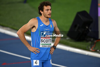 2024-06-09 - Edoardo Scotti of Italy in action in the semifinals of the men's 400 meters during the European Athletics Championship 2024 at Olimpico Stadium in Rome, Italy, 9 June 2024 - EUROPEAN ATHLETICS CHAMPIONSHIPS - INTERNATIONALS - ATHLETICS